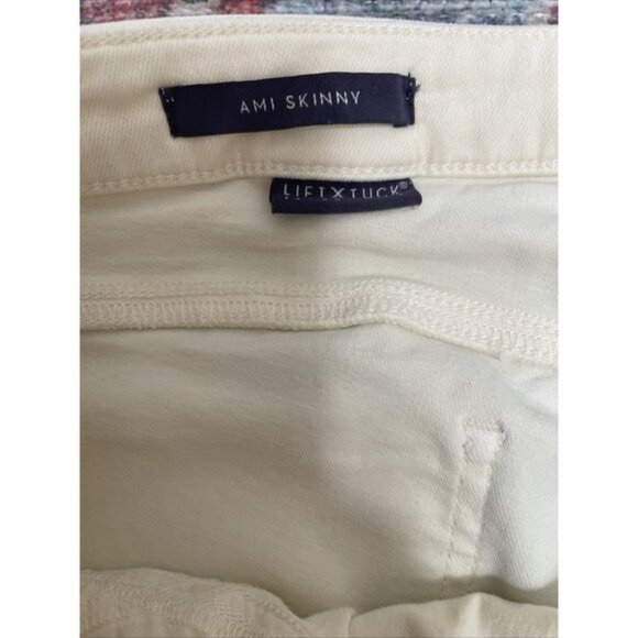 NYDJ Ami Size 14 Cream Colored Jeans Raw Hem Lift Tuck - Picture 3 of 16